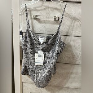 WAYF Monochrome Leopard Print Camisole